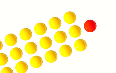 Leader egg yolk one standing out from the crowd CEO