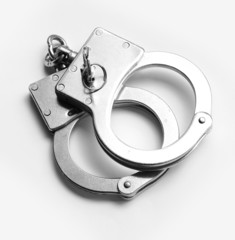 hand cuffs crime law security jail - obrazy, fototapety, plakaty