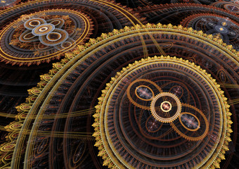 Mechanical clockwork - abstract steampunk design