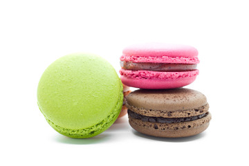 French colorful macarons.