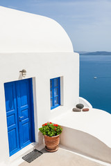 White architecture on Santorini island, Greece