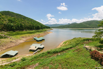 reservoir of Mae Ngat Somboonchol Dam Chiang Mai, Thailand