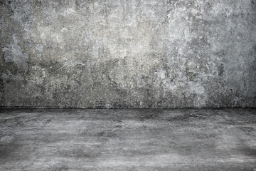 Old gray concrete room for background