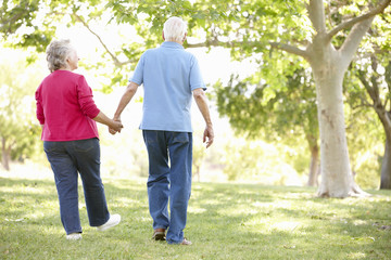 Naklejka premium Senior couple in park
