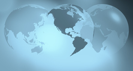 World globe blue title abstract background