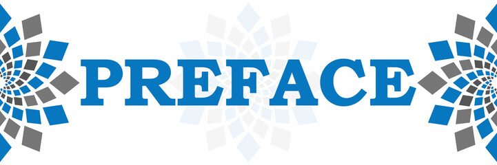 Preface Blue Grey Square Elements 