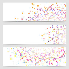 Bright colorful splatter dot pattern card