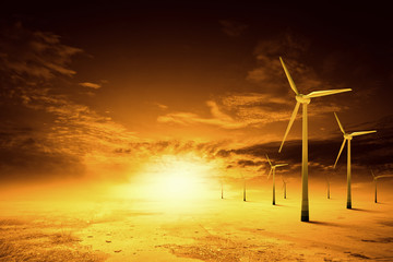 Fototapeta na wymiar Alternative wind energy
