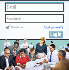 E-mail Identity Password Memebership Sing In Web Page Concept