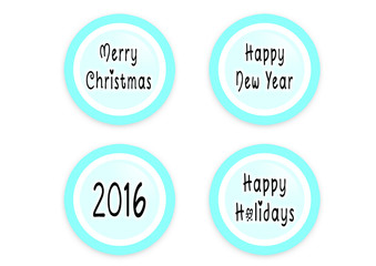 Merry Christmas Buttons / 2016