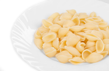 Cooked italian pasta.