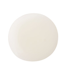 Beige color skincare lotion on background