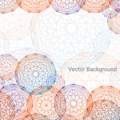 Concentric colored circles, vector background.