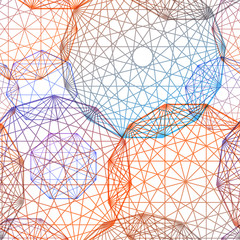 Concentric colored circles, seamles pattern.