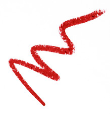 Red color lipstick stroke on background