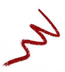 Red color lipstick stroke on background