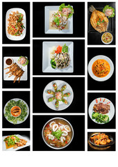 A collection of fusion food..