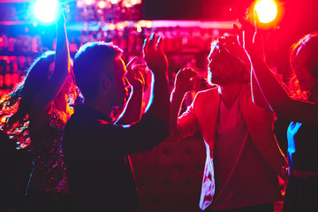 Disco in night club