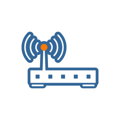 Wireless router vector icon