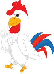 cool rooster cartoon posing