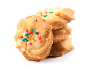 crackers on white background