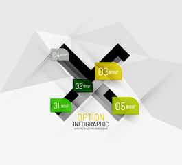 Modern abstract business geometric infographics