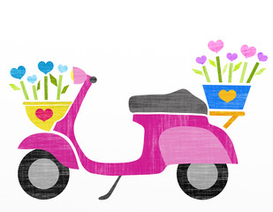 scooter con fiori