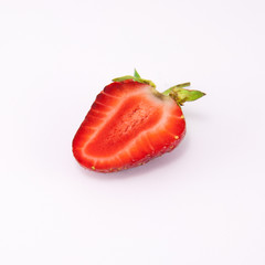 strawberries isolated on white