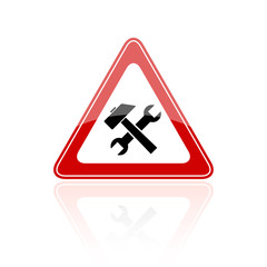 Construction works sign