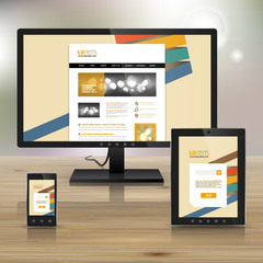 Corporate template design with applications