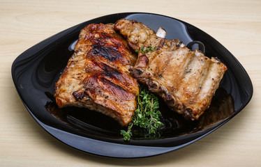 Roasted pork ribs