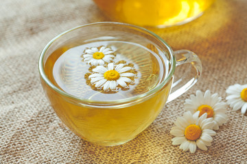 Chamomile tea herbal alternative medicine beverage in