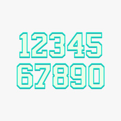 Basketball numbers set. Vector illustration