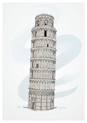 Leaning Tower of Pisa - obrazy, fototapety, plakaty