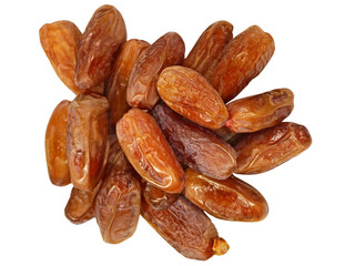 Fresh dates isolated on white background.