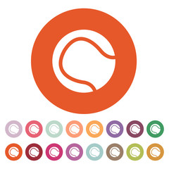 Fototapeta premium The tennis ball icon. Sport symbol. Flat
