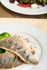 Fish, Grilled, Food.