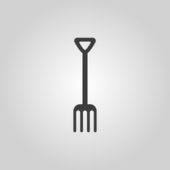 The pitchfork icon. Fork symbol. Flat