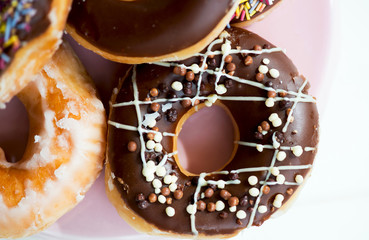 Glazed Doughnut with chocolate
