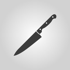 The knife icon. Chopper Knife symbol. Flat