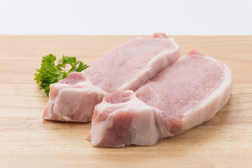 raw meat pork steak