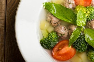 Appetizer, bowl, broth.