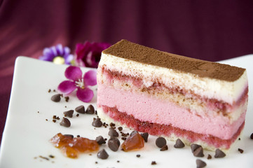 close up layer cake