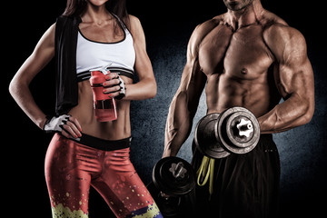 Beautiful athletic couple.