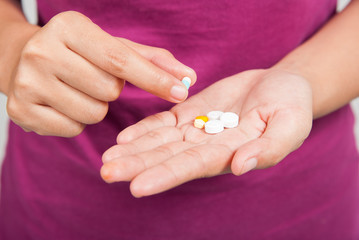 pills in hand