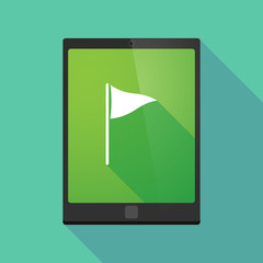 Tablet pc icon with a golf flag