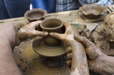 Potter clay bowl