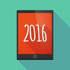 Tablet pc icon with a 2016 sign