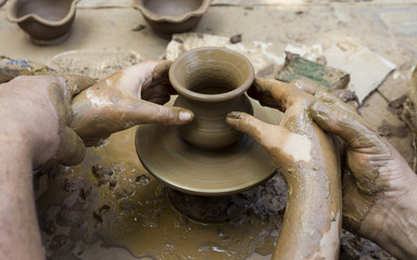 Potter clay bowl