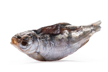 Dried fish on a white background